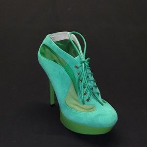 MOJO MOXY Green Platform Stiletto Bootie Size 6